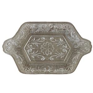 Clear Indiana Sandwich Glass Tray - Sugar & Creamer, Butter, Jewelry, Candles